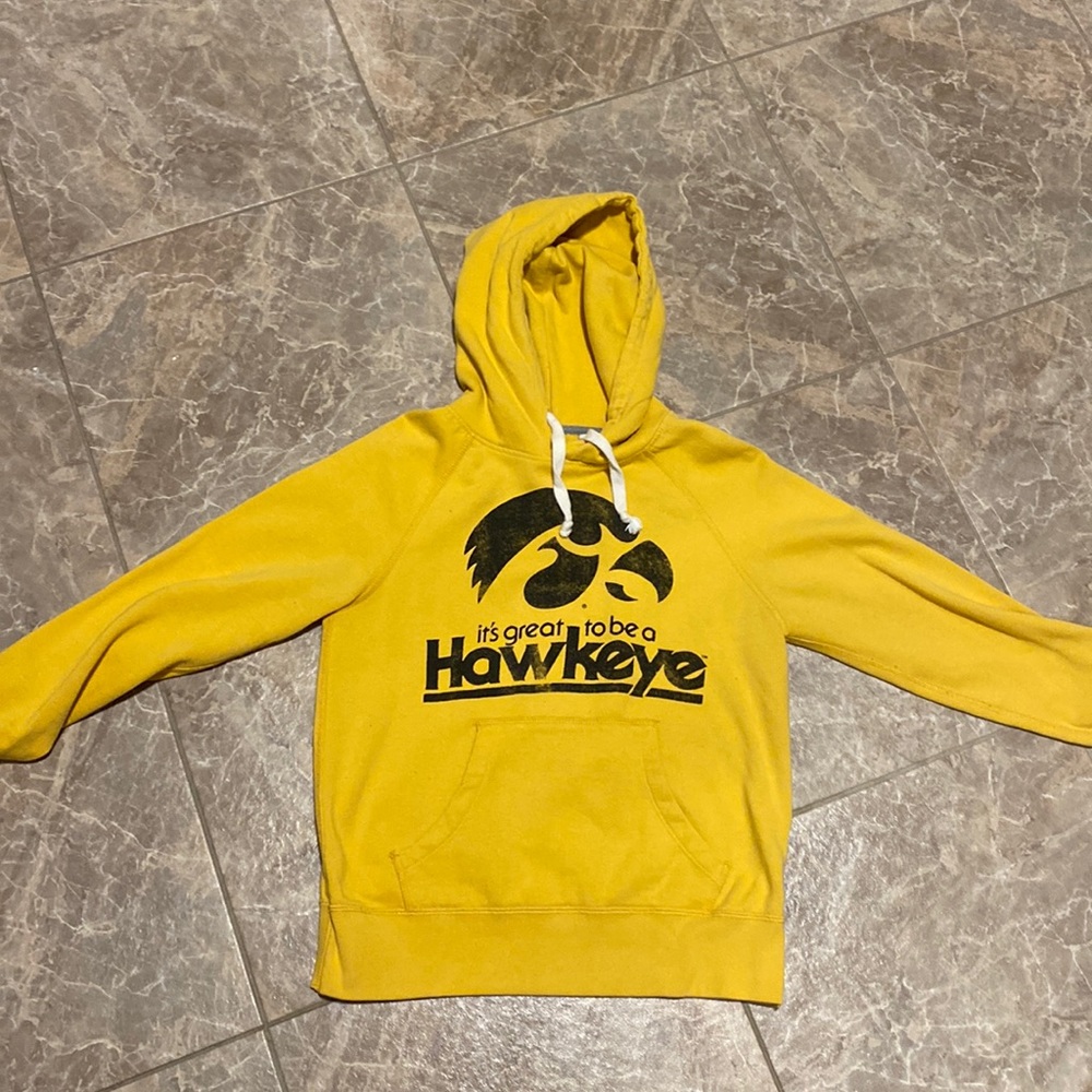 Womens Yellow Iowa hawkeye sweatshirt size small